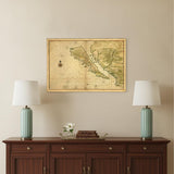 16" X 24" California As An Island C1650 Vintage Map Wall Art