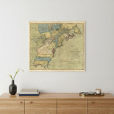 Vintage 1771 Map Of North America Unframed Print Wall Art