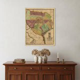 20" X 24" Texas And Surroundings C1837 Vintage Map Poster Wall Art
