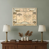 24" X 32" Map Of Tombstone Mining District Vintage Travel Poster Wall Art