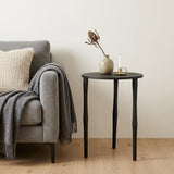20" Black Iron Round End Table