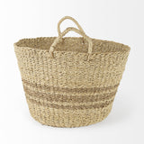 Set of Two Brown Wicker Basket