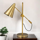 26" Gold Lamp Base LED With Gold Shade