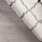 6' x 9' Ivory Striped Weave Non Slip Rug Pad