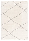 3' X 5' Ivory Modern Uneven Lattice Area Rug