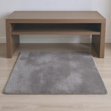 4' X 6' Gray Modern Solid Shag Area Rug