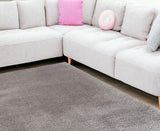 7' X 9' Ivory Modern Solid Shag Area Rug