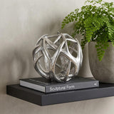 7" Silver Metal Tabletop Sculpture