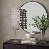 21" Gray Metal Tabletop Sculpture