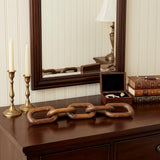 Brown Wooden Chain Link Decor Piece