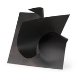 18" Metal Antiqued Black Modern Abstract Sculpture