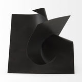 18" Metal Antiqued Black Modern Abstract Sculpture