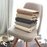 Set Of 4 Black And Tan Houndstooth Pillow Covers