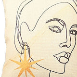 Set of Four 18" Beige Throw Pillow Cover