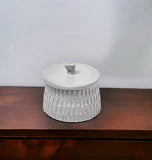 5" Gray Ceramic Box With Lid
