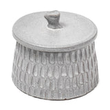 5" Gray Ceramic Box With Lid