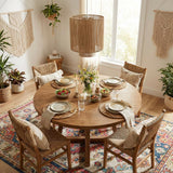 Natural Cane Cylindrical Hanging Pendant Light