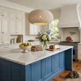 Whitewash Beaded Hanging Chandelier