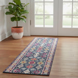 2' X 6' Navy Oriental Area Rug