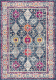 4' X 6' Blue and Ivory Oriental Area Rug