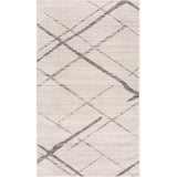 3' X 5' Gray and Ivory Geometric Area Rug