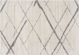 4' X 6' Gray and Ivory Geometric Area Rug