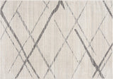 5' X 7' Gray and Ivory Geometric Area Rug