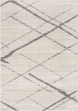 6' X 9' Gray and Ivory Geometric Area Rug