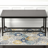 4' X 6' Blue and Yellow Floral Area Rug