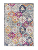 10' Blue And Ivory Floral Runner Rug