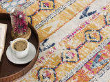 20' Gold And Ivory Southwestern Runner Rug