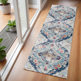 2' X 6' Blue Oriental Area Rug