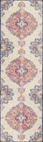 10' Blue And Beige Medallion Runner Rug