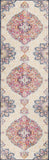 20' Blue And Beige Medallion Runner Rug