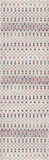 2' X 5' Cream Ikat Area Rug