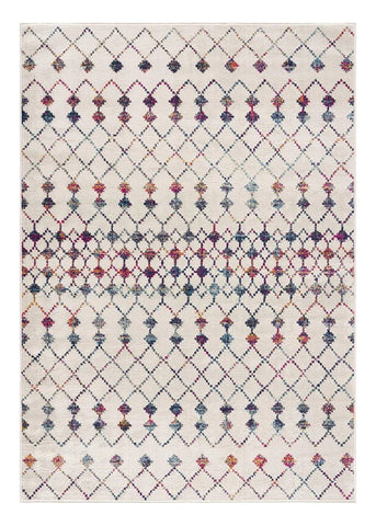 3' X 5' Cream Ikat Area Rug