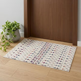 3' X 5' Cream Ikat Area Rug
