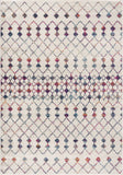 5' X 8' White Modern Geometric Grid Area Rug