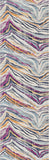 2' X 4' Blue and Gold Abstract Area Rug