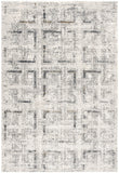 5' X 8' Gray and Ivory Abstract Power Loom Area Rug