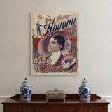 8.5" X 11" Houdini King Of Cards Vintage Magic Poster Wall Art