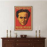 11" X 14" Houdini Master Of Mystery Vintage Magic Poster Wall Art
