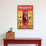 16" X 24" Houdini Handcuff King Vintage Magic Poster Wall Art
