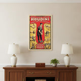 16" X 24" Houdini Handcuff King Vintage Magic Poster Wall Art