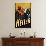 Kellar Having Drinks With The Devil Vintage Magic Unframed Print Wall Art