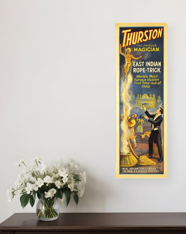 12" X 36" Thurston Rope Trick Vintage Magic Poster Wall Art