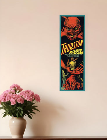 6" X 18" Thurston The Great Wonder Show Vintage Magic Poster Wall Art