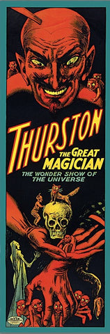 6" X 18" Thurston The Great Wonder Show Vintage Magic Poster Wall Art