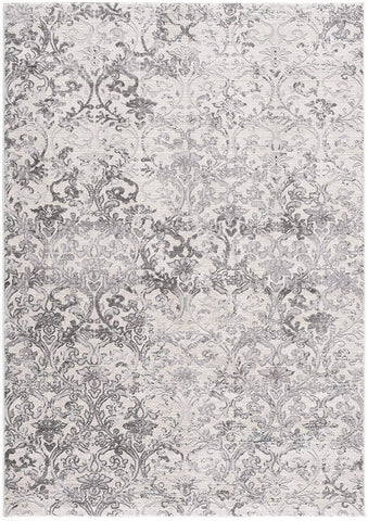 7' X 10' Cream Toile Power Loom Area Rug