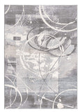 5' X 7' Gray Abstract Power Loom Area Rug